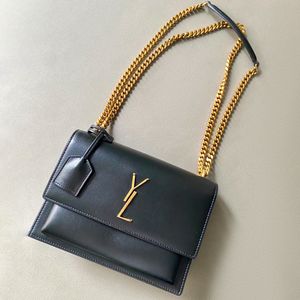 Genuine Leather SUNSET WOC Evening handbag bag womens wallet Fashion chain tote crossbody satchel Clutch Bag Luxury Designers vintage pochette shoulder sling bags
