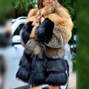 Womens Fur Faux Fur Luxuoso Moda Faux Fur Casaco Outono Inverno Mulheres Casual Quente Slim Longo Faux Mink Fur Pocket Patchwork Fur Jacket Elegante 230920