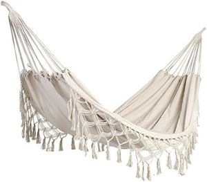 Other Pet Supplies Hammock Handmade Classic Macrame Fringe Tree Organic Cotton Hammocks Foldable Swing Bed for Camping Beach Yard Bedroom 230920