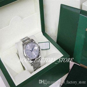 Mężczyźni Watch Nowa fabryka S 2813 Ruch automatyczny 41 mm Nowe męskie SS 18K White Gold Grey Arabic II Model 116334 Serial z orig238a