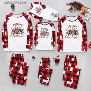 Passende Familien-Outfits, Frohe Weihnachten, passendes Familien-Pyjama-Set, weich, lässig, 2-teiliger Anzug, Mama, Papa, Kinder, Babykleidungssets, Weihnachts-Familien-Look-Pyjama T230921