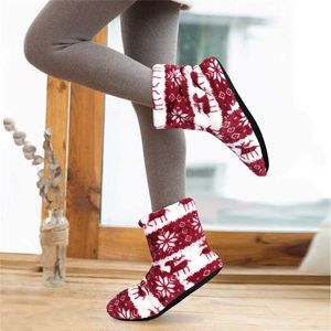 Terlik Kadın Terlik Kış Zemin Ayakkabıları Kapalı Ev Noel Elk Kürle Kürk Peluş Peluş Anti Kaçak Yumuşak Geyik Sıcak Kadın Botları 230920