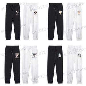 Calças masculinas High Street Casablanca Sweatpants Carta Impressão Calças Casuais Soltas Calças Casa para Homens Mulheres T230921