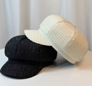 Designer chapéus de luxo octogonal mulheres moda boné boinas temperamento novos amantes simples bom