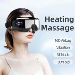 Eye Massager Heating Eyes Mask med Music Airbag Massage för migrän Dry Strain Dark Circles Relief Förbättra Sleep 230920