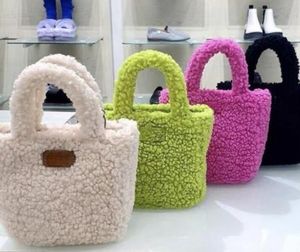 لطيف Lambhair Plush Bag Crossbody Bags مصمم أزياء أكياس الكتف للنساء مع حقيبة OPP