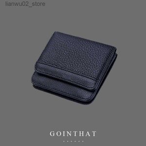 Money Clips Men Paftle Fashion Krótki oryginalny skórzany uchwyt na karty Kobiet Monety Portse Pocket Clutch Designer Money Bag Kpop Japan Homemade New Q230921