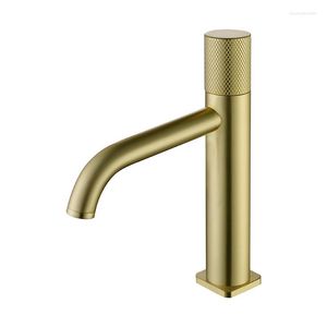 Bathroom Sink Faucets Luxury Brass Faucet Exquisite Top Quality Cold Copper Basin Mixer Brushed Gold/Black Gold
