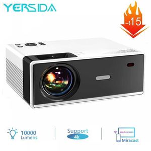 Projetores YERSIDA P3 Projetor Smart TV 1080P Projetor Nativo 10000 Lumens LED Home Cinema Beamer Projetor para Android Phone iPhone L230923