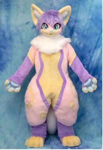 Desconto Factory Lengamento médio Fur Husky Fox Mascot Costume Dresses Fantasia Festa de Aniversário Festa de Natal