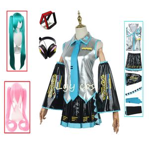 Anime Costumes Vocaloid Miku Cosplay Wig Costume Japan Midi Dress Beginer Future Miku Cosplay Female Halloween Women's Costume Men Size