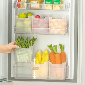 Lagerung Flaschen Kühlschrank Lebensmittel Frische Box Kühlschrank Seite Tür Obst Gemüse Gewürz Fall Container Küche Organizer Eimer