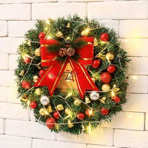 Christmas Decorations Wreath DIY With Lights Window Props Mall Layout Home Decoration HKD230922