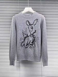 Men's Sweaters Women Cotton Sweater 2023 Rabbit Year Angle Dear Sweater Pullovers Cotton Grey Anti-Ball Top Jumper New x0921