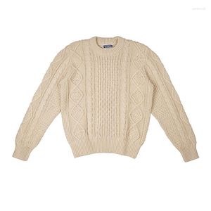 Herrenpullover, Rundhalsausschnitt, Strickpullover, Zopfmuster, dick, reguläre Passform, Schwarz, Khaki, Vintage-Pullover, Designer-Pullover, Herbst und Winter