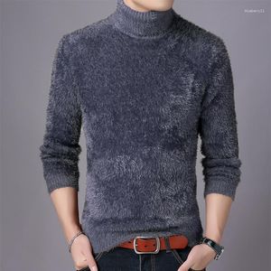 Erkek Sweaters Erkekler Marka Sonbahar Kış Yavurucu Sweater Erkek Moda İş Rahat Peluş Kalın Sıcak Örme Külkü