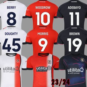 2023 2024 Luton Town Soccer Jerseys Woodrow Morris Football Shirt 23 24 Adebayo Doughty Brown Jersey Donaghy Berry Givens Mick Mpanzu Home Away Third Kits