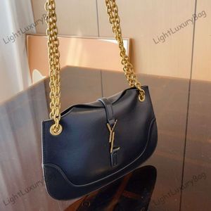 Sıcak satış tasarımcı çantaları omuz çanta moda klasik zarf zinciri çantası altın gümüş işaret y mektup kadın crossbody siyah cüzdan 230919
