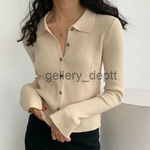 Suéteres femininos primavera outono jaqueta menina fina sólida leve caqui feminino cardigan suéter preto trabalho escritório malha slim roupas da moda j230921