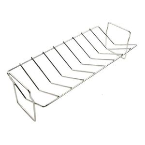 BBQ Tools Accessories Rib Rack Recing Stand V Shape Barbecue Holder Grill Organizer Smoker för picknickcamping 230920