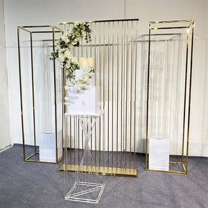 3PCS Luxury Wedding Decoration Billboard Column Stand Iron Screen Partition Plinth Frame Flowers Arch Balloon Birthday Party Stage2312