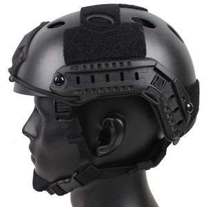 Capacetes de esqui Airsoft Militar Rápido PJ MH Capacete Tático Capa Casco Acessórios Caça Cs Face Máscara Engrenagem Capacete Escalada 230921