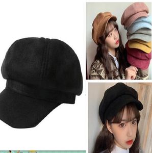 Hats for women retro Korean version of the British octagonal hat four seasons literary leisure beret cap S61