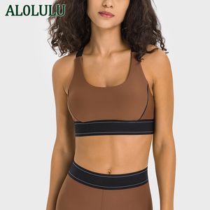 Al0lulu Sports Bra Bra High Intensity Shockprosing Gathersing Комплексный тренировочный спортивный бюстгальтер