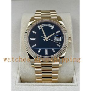 NF Factory Mens Watch Super V5 Quality 41mm 2813 Movement Diamond Dial 18k Yellow Gold Watches Mechanical Automatic President Men&231B