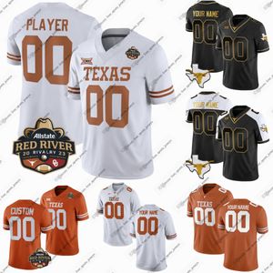 Изготовленные на заказ футбольные майки колледжа NCAA Texas Longhorns Чарльз Райт CJ Бакстер Джейдон Синий Джонатон Брукс Колин Пейдж Савион Красный Кейлан Робинсон четыре спортивных трикотажа