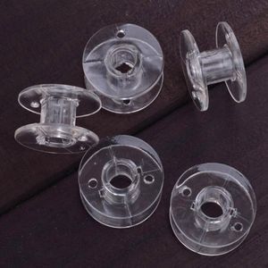 Arrival 1000pcs Clear Plastic Empty Bobbins For Brother Janome Singer Sewing Machines Clothes Supply Top Notions & Tools276S