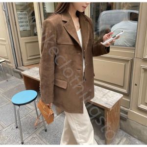 2023 autumn/winter new French Maillard vintage to do old niche commuter suit jacket