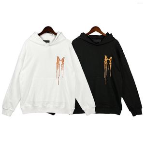 Hoodies masculinos Mens Fluid Hand-print Hoodie Flow Paint Moletons High Street Casual Tops Outono e Inverno