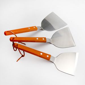 BBQ Tools Akcesoria metalowa szpatułka ze stali nierdzewnej łopata hamburgera z grillem Turner Kitchen Grill Scraper Smash Burgers 230920