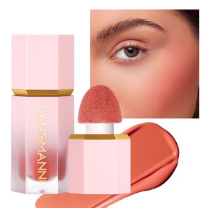 Blush 8 Colors Liquid Blush Brighten Tint Liquid Face Blusher Cheek Eyes Lips Makeup Multi-Purpose Long-Lasting Cosmetics With Sponge 230921