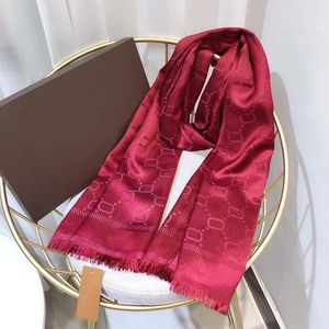 Women Silk Scarf Fashion Scarves Elegant Letters Plaid Design For Man Shawl Long Neck Unisex 6 Color2061