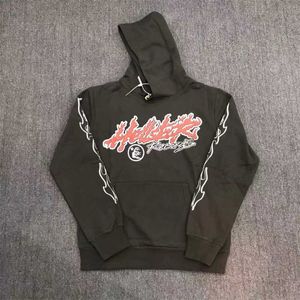 Мужские толстовки с капюшоном Hellstar Extra Large Vintage Hoodie с принтом High Street 1 1 Высококачественная мужская и женская спортивная толстовка T230921