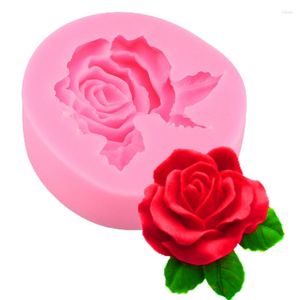 Baking Moulds Flower Bloom Rose Shape Silicone 3D Cake Mold Fondant Soap Tool Cupcake Jelly Candy Chocolate Decoration Stand