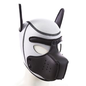 Costume Accessories Unisex Sexy Puppy Masks Cosplay Costumes Sponge Open Mouth Hole Dog Headgear Full Face Mask Hood for Halloween Party