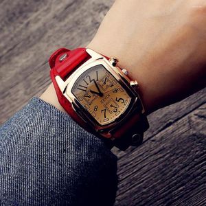 Wristwatches Fashionable Vintage Quartz Watch Square Digital Scale Ladies Belt Teen Electric Presents For Girls