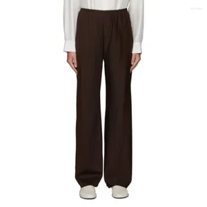 Pantaloni da donna VII 2023 Marca TR Saldi estivi! Cargo femminile streetwear casual in lana color cioccolato dritto