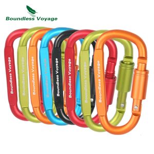 Carabiners Boundless Voyage Outdoor Climbing Accessories Carabiner Aluminum Alloy D-type Hanging Buckle Quickdraws keychain Tool Equipment 230921