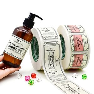 Adesivo personalizzato in vinile privato Adesivo in carta con logo Stampa personalizzata Cosmetici 10ml 30ml 50ml 60ml 100ml Etichette adesive per bottiglie