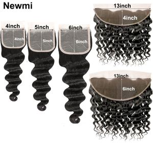 Lace Wigs 4x4 5x5 6x6 Loose Deep Wave Closure Human Hair mi 13x4 13x6 Frontal Transparent Pre Plucked 230920