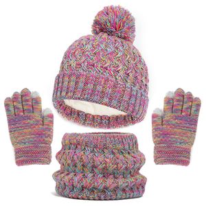 Детские шапки, шарфы, перчатки, трехсекционные осенние и зимние детские шапки с дополнительным флисом