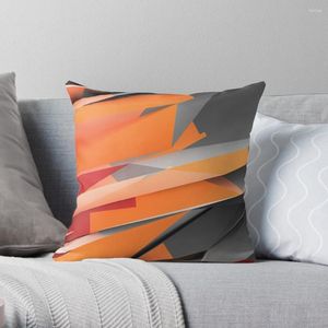 Pillow Orange-Red Shards Throw Elastic Cover For Sofa Ornamental Christmas Pillows Covers Living Room