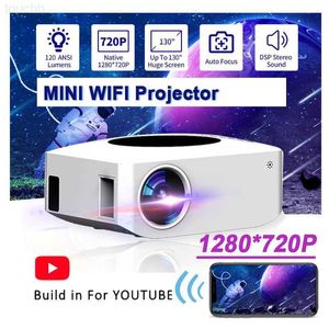 Projektörler 4K WiFi Kablosuz Projektörler Açık Mekan Destek 1080p Mini Projektörler 360 Ev Sineması Sineması HDMI Akıllı TV IOS SAMSUNG L230923