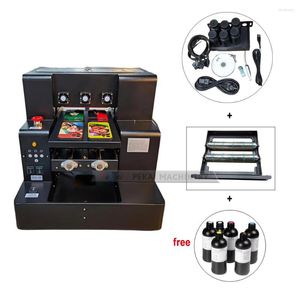 Full Size Varnish UV Printer A4 Led Flatbed Bottle With 3000ml Ink Set For Phone Case Cylinder Wood Glass Printing