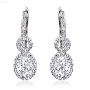 Relorors Fashion Jewelry 14K Gold Moissanite klaster wody kropla kolczyki vvs owalny diament moissanite