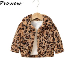 Jackets Prowow 03Y Infants Baby Coats For Boys Girls Fashion Leopard Cow Fleece Jacket Autumn Winter Warm Outwear Kids Clothes 230920